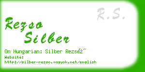 rezso silber business card